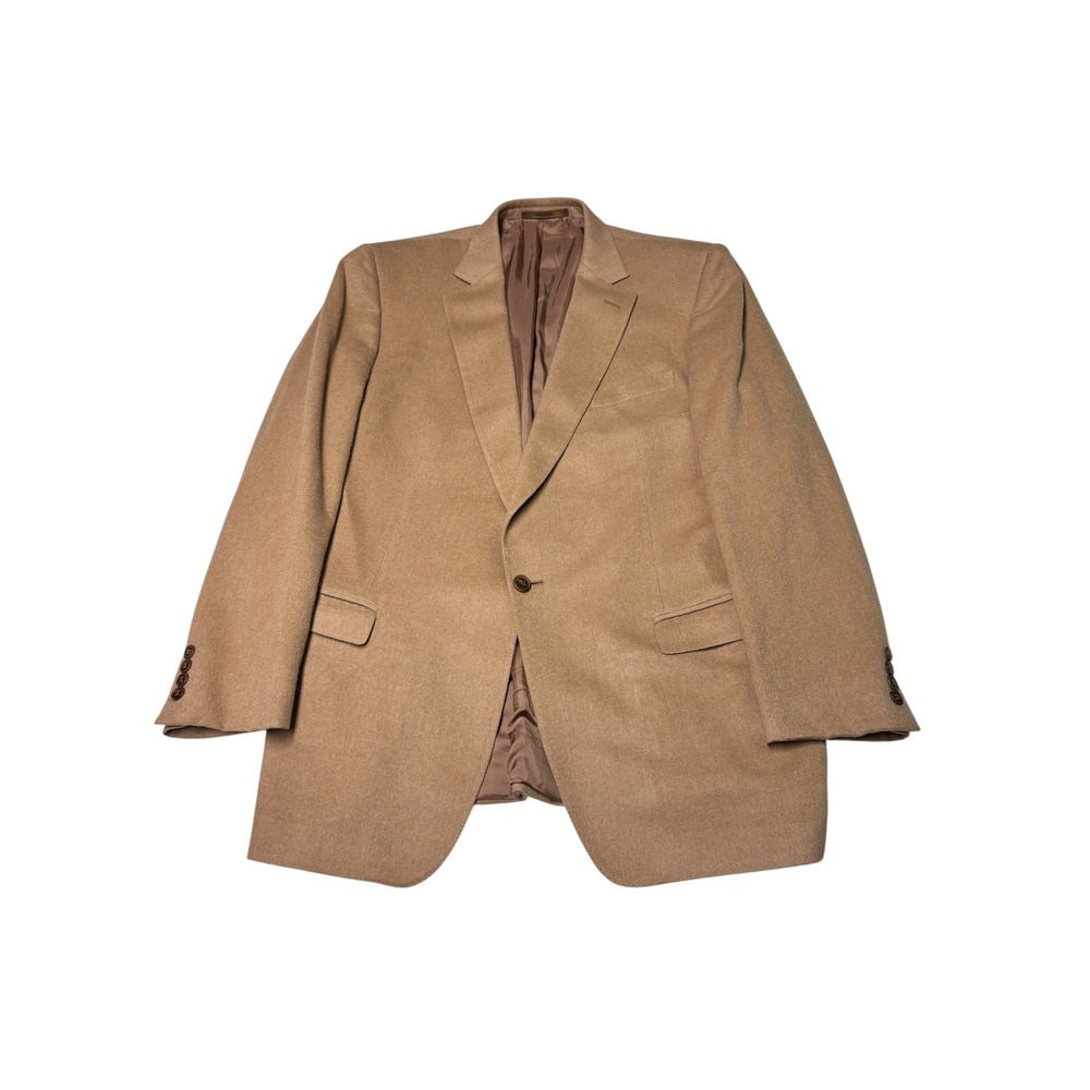 Ermenegildo Zegna City Blazer Mens 56R EU 46R US Tan 100% Camel Hair Sport Coat
